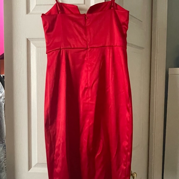 Vintage Red Cocktail Dress - Picture 3 of 4